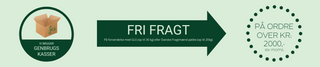 Fri fragt på ordre over 2000 kr ex moms