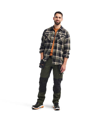 Flannelskjorte Skovgrøn 100% bomuld