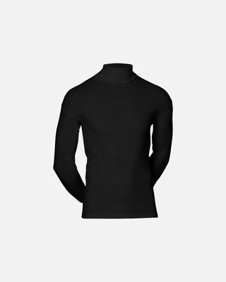 Langærmet T-shirt med rullekrave