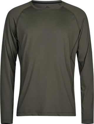 Svedtransporterende T-shirt med lange ærmer - forest green