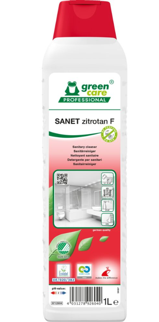 Sanitetsrengøring 1 l – Effektiv og Miljøcertificeret Kalkfjerner