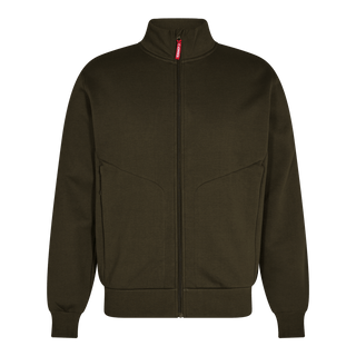 Engel Extend sweatshirt m/lynlås og høj krave forest green