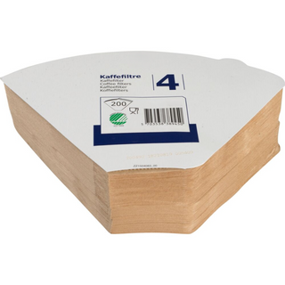 Kaffefilter, 1x4, ubleget, svanemærket