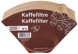 Kaffe filtre | ubleget | 200 stk.